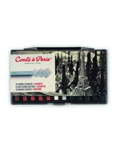 Conte Carres - Traditional Colours. Set of 12