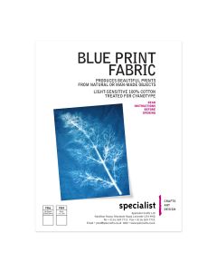 Specialist Crafts Blue Print Fabric - 150 x 150mm Sheets